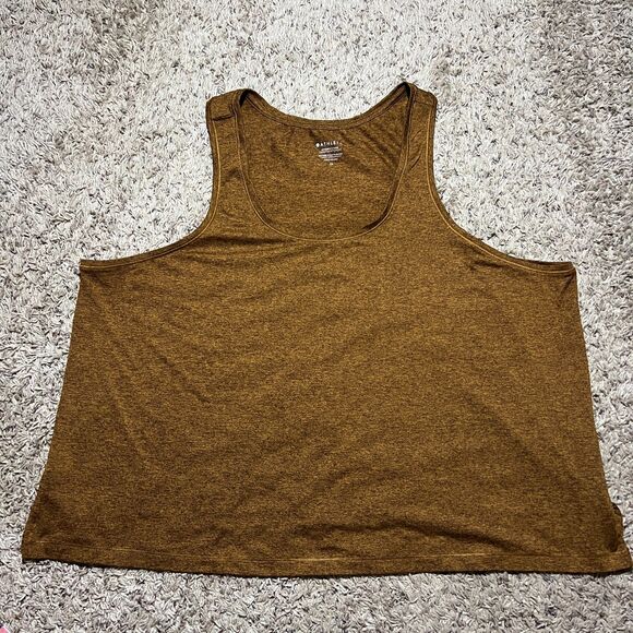 Athleta Uptempo Elevate II Tank Size 2X Heather Mahogany Workout NWOT - Picture 2 of 7